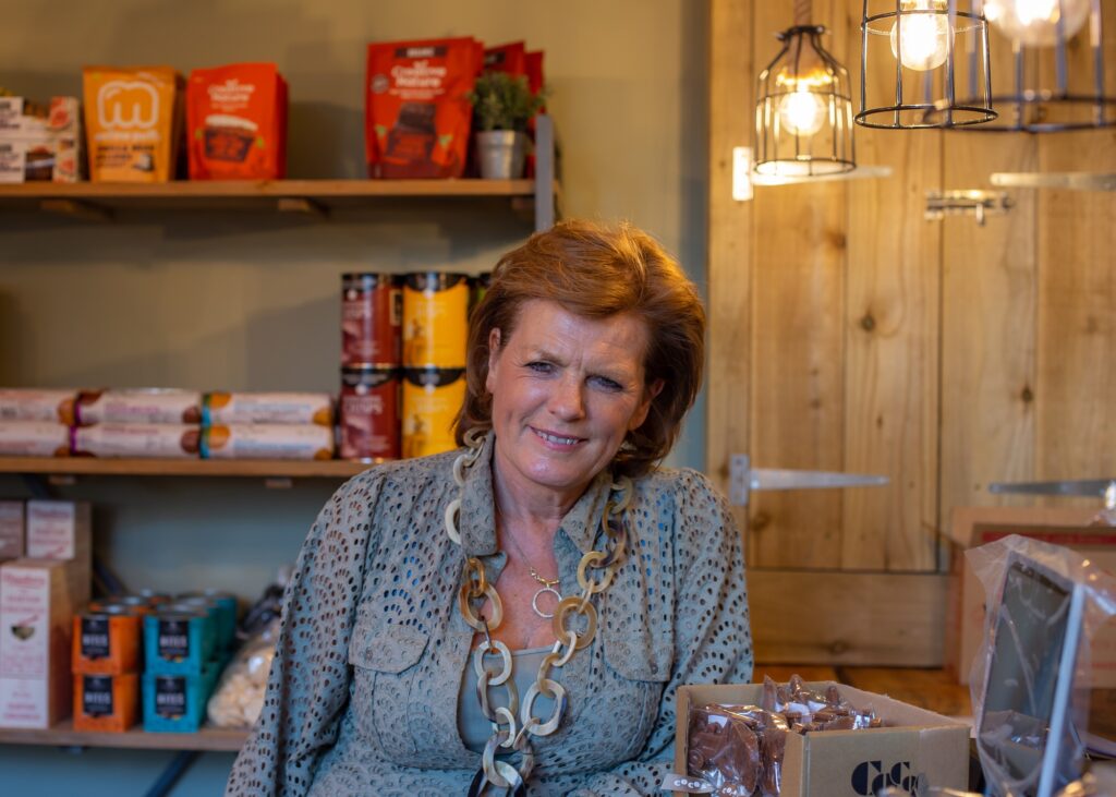 Duchess of Rutland Inside New Belvoir Farm Shop at Engine Yard