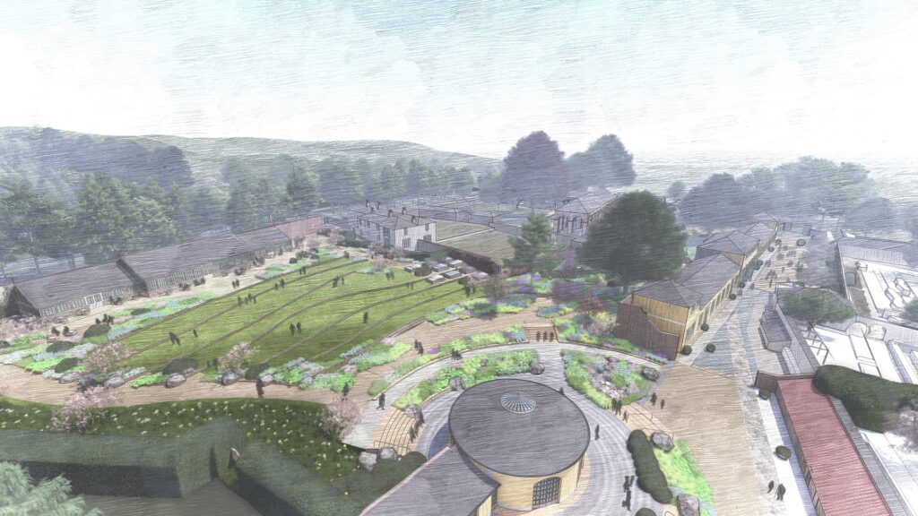 CGI of The Rising development Raby Castle