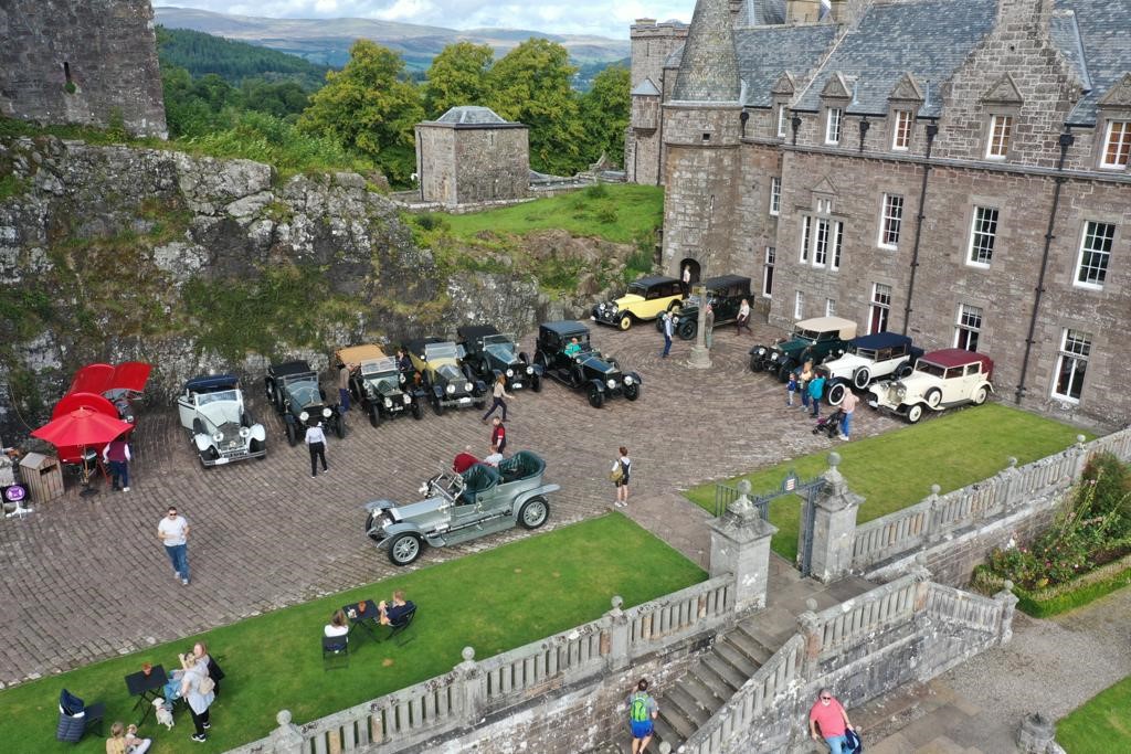 Drummond Castle overhead drone shots September 2021 2