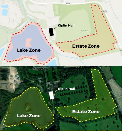 3. Kiplin Hall and Gardens flying zones detailed in their newly published Drone Access Policy which is available to download on their website