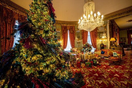 The peacock motif at Belvoir Castle will feature in the Regency Christmas decor