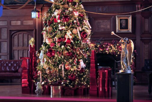 Christmas at Bamburgh Castle. Photograph: Stuart Boulton.