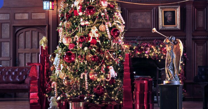 Christmas at Bamburgh Castle. Photograph: Stuart Boulton.