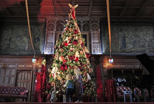 Christmas at Bamburgh Castle. Photograph: Stuart Boulton.