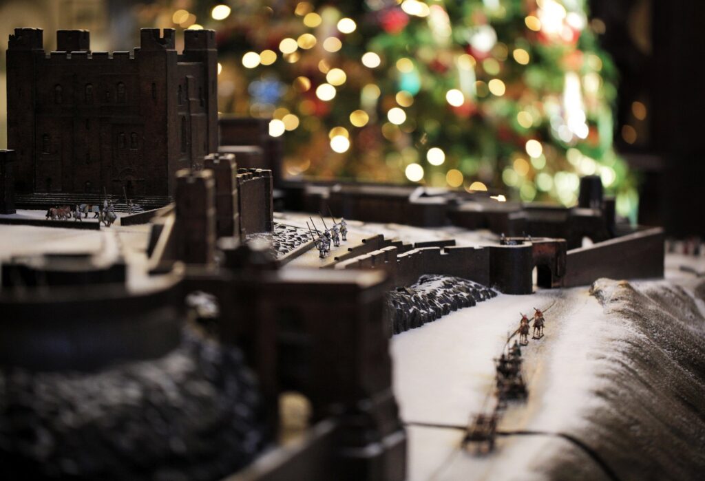 Christmas at Bamburgh Castle. Photograph: Stuart Boulton.