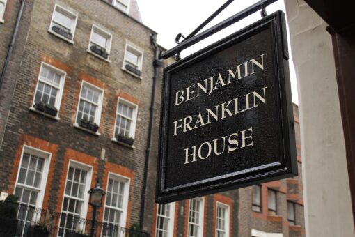 Hanging Sign at Benjamin Franklin House London