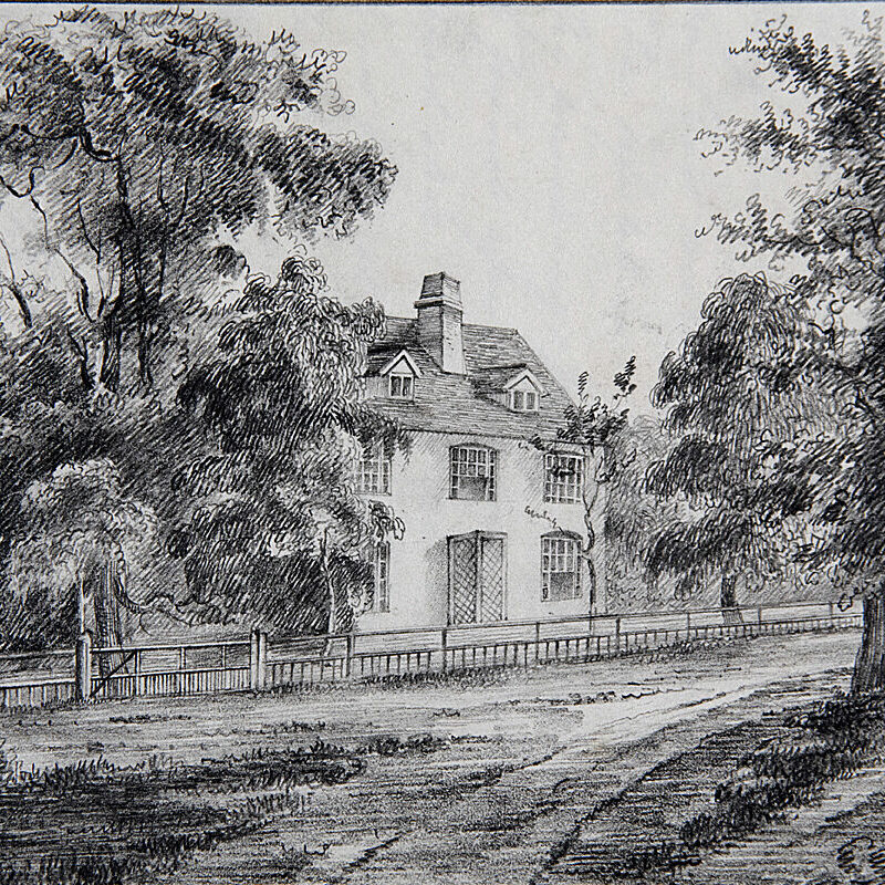 -pencil-drawing-Steventon-Rectory- Jane Austen's House