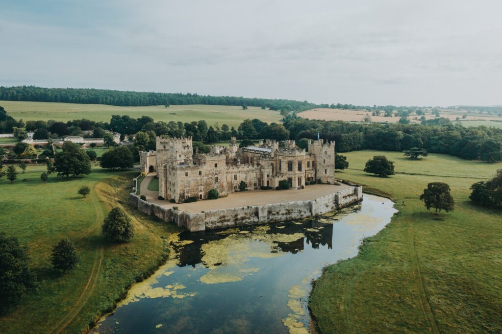 Raby Castle view from above