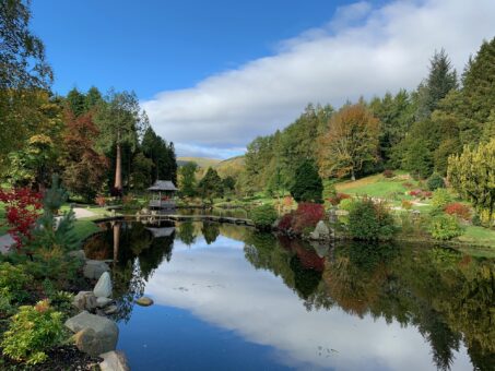 View from Garden Pavilion at Cowden Garden