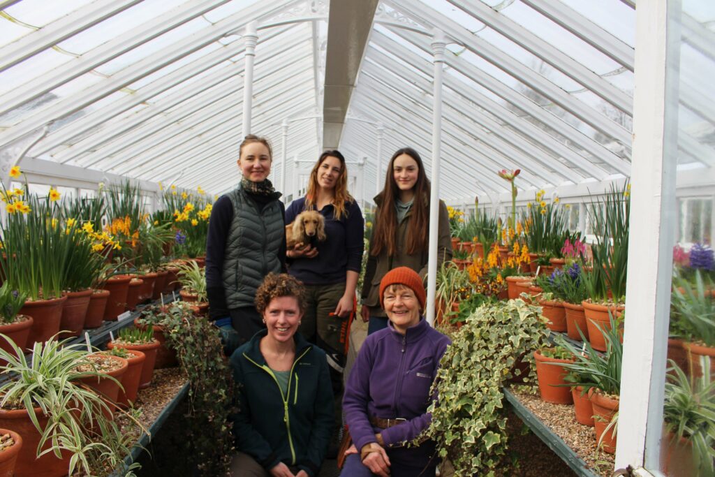 Group photo female gardens at West Dean Gardens