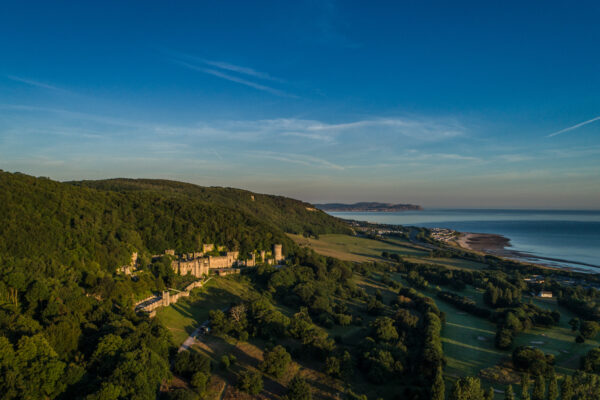 The gorgeous landscape around Gwrych Castle in Wales