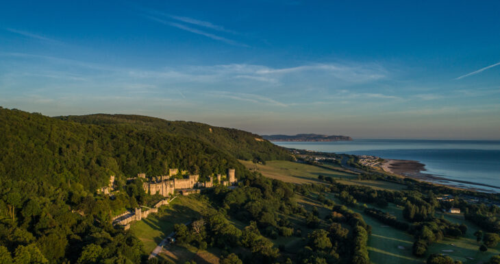 The gorgeous landscape around Gwrych Castle in Wales