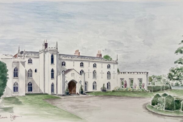 Combermere Abbey painting by Laura Diggens