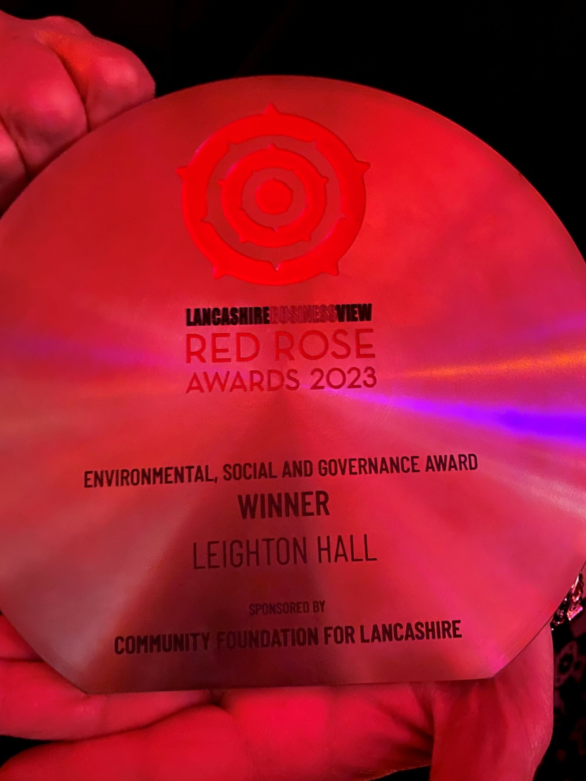 Leighton Hall proud to be winners at this years